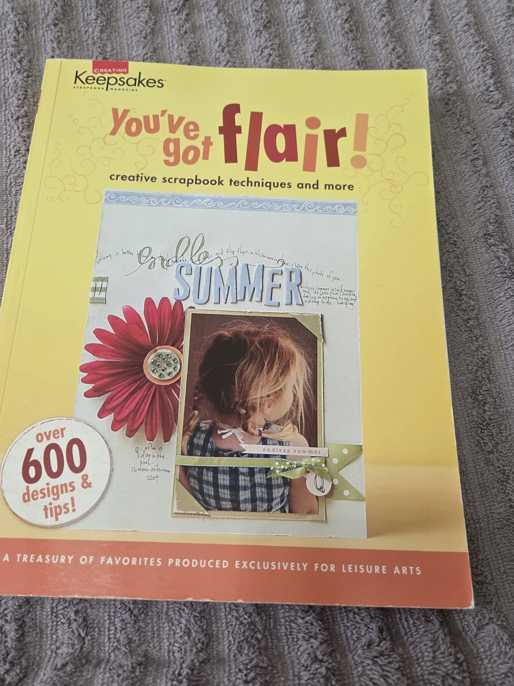 Vintage Creative Memories You've Got Flair! Yellow Scrapbook Idea Book